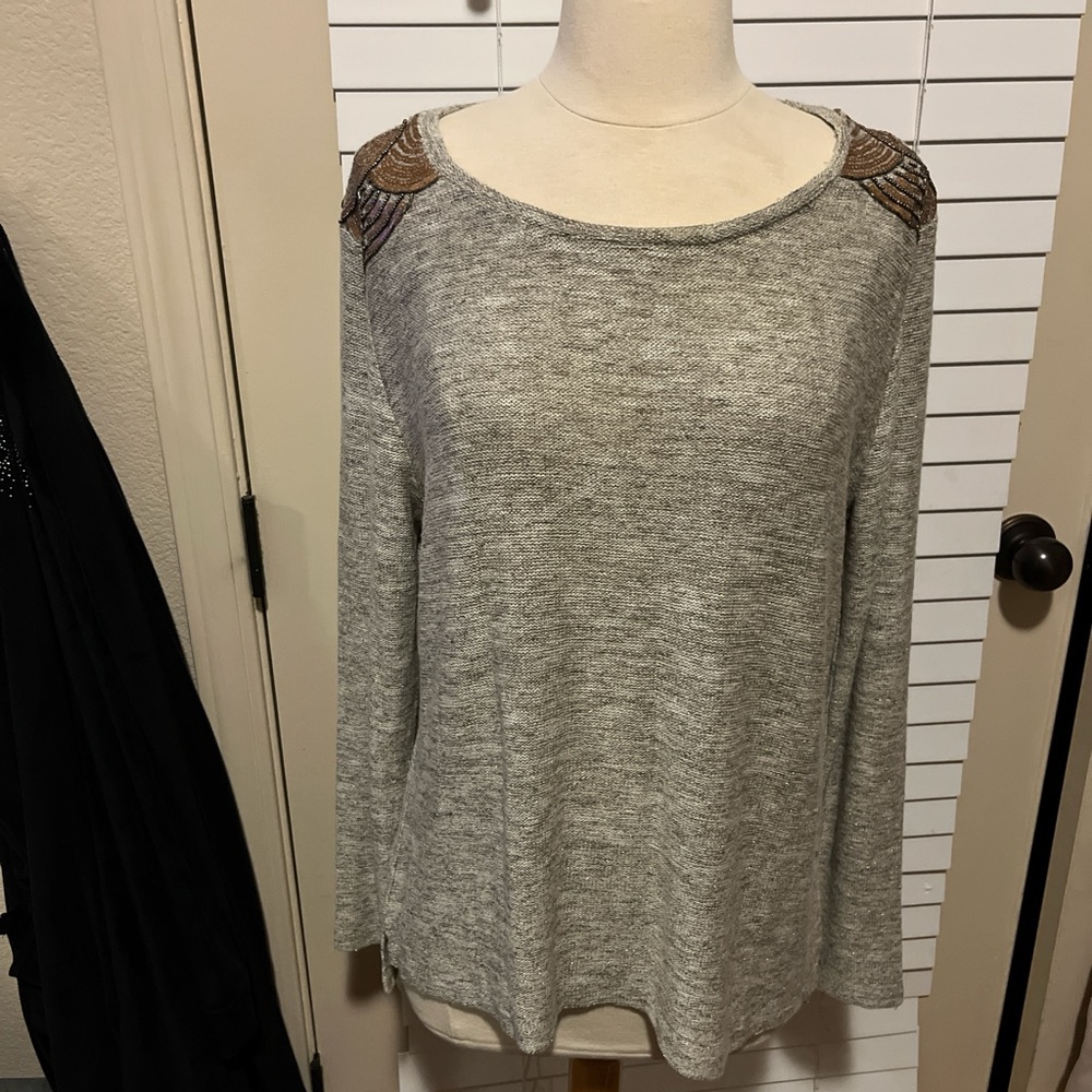 Nine West Gray Knit Top
